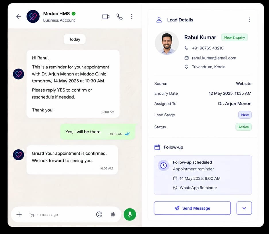 PATIENT FOLLOW-UP, AUTOMATED dashboard preview